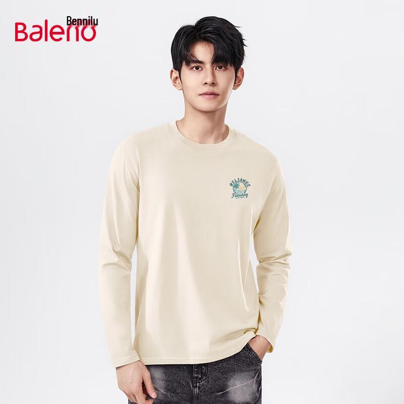 Baleno Men s Pure Cotton Long Sleeve Round Neck T-Shirt 4XL