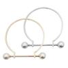 1Pair Metal Bag Handle Replacement For DIY Shoulder Bags Making Handbag Fashion Imitate Pearl Metal Circle Handle Bag Accessory
