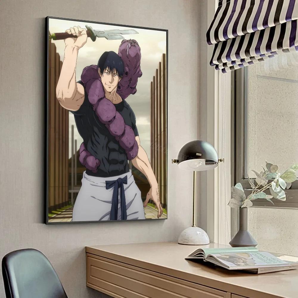 

1шт Постер Мистецтво Стіна Jujutsu Kaisen Фушігуро Тоджі Настінні розписи Декор Ігрова кімната Декор Подарунки Каваї Картина на полотні Кіт Машини 50x70cm no frame