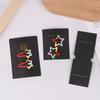 100Pcs Hairclips Hairpin Display Cards Paper Holder For Diy Hair Jewelry Cute Black Packing Labels Retail Hanging Tags