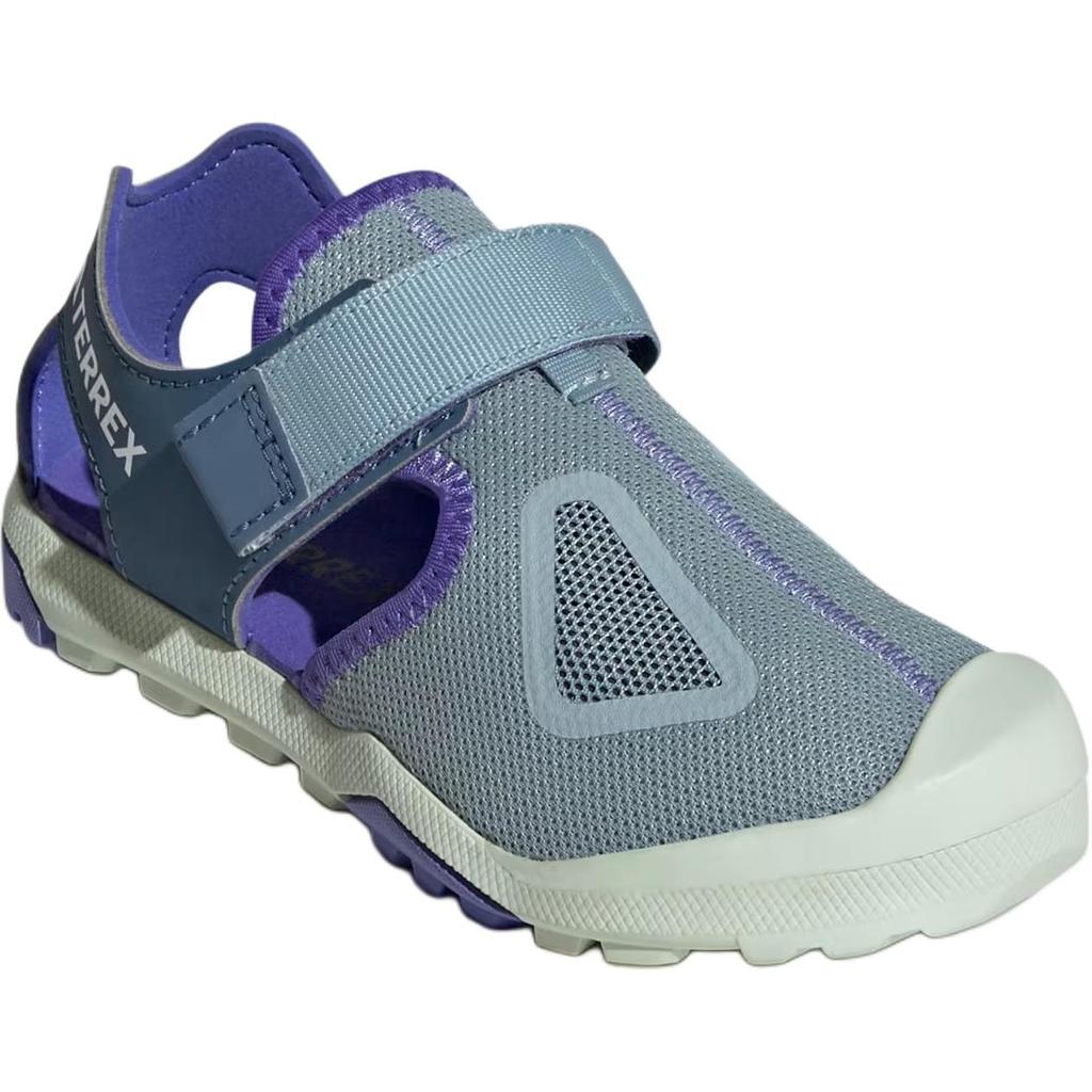 Adidas Terrex Captain Toey 2.0 Comfortable Versatile Anti-Kick Shock-Absorbing Low-Top Sandals Kids Sandals Gray Blue JI1362