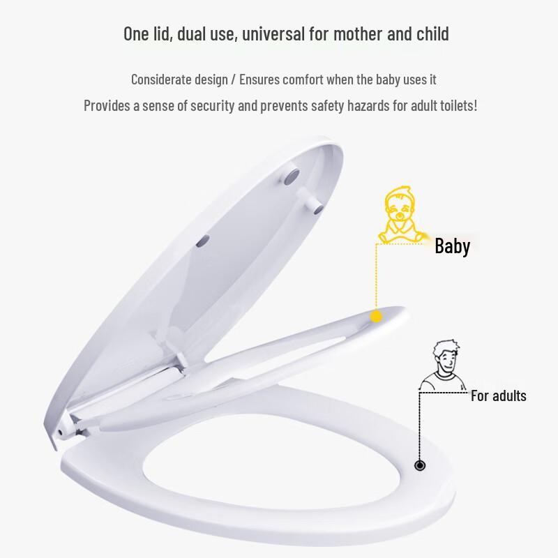 Dual-Use Adult & Child U-Shape Toilet Seat