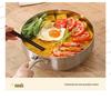 316 Stainless Steel Non-Stick Wok, Flat Bottom, Induction Compatible, Deepened Stir-Fry Pan