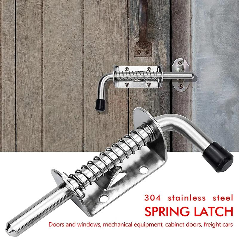304 Stainless Steel Spring Latch Pin - Durable Window Cabinet Hinges Security Bolt For Household Doors