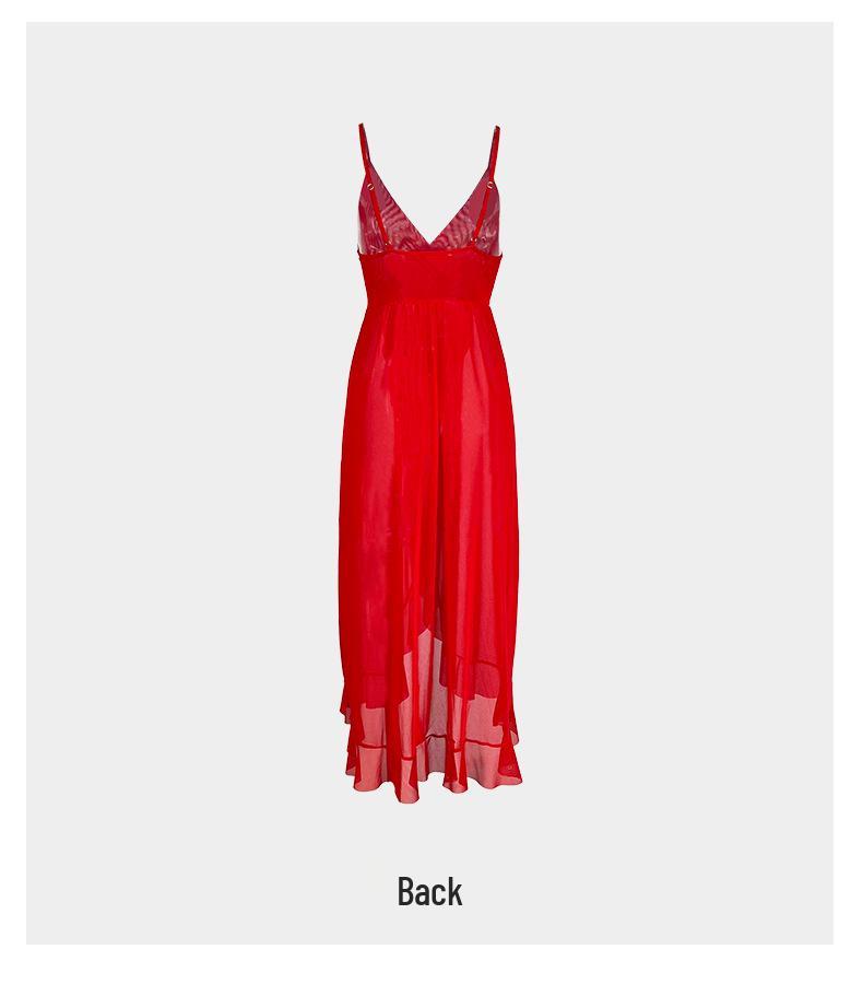 Fiyun Sexy V-neck Backless Dress: European & American Nightclub Style, Sleeveless with Spaghetti Straps
