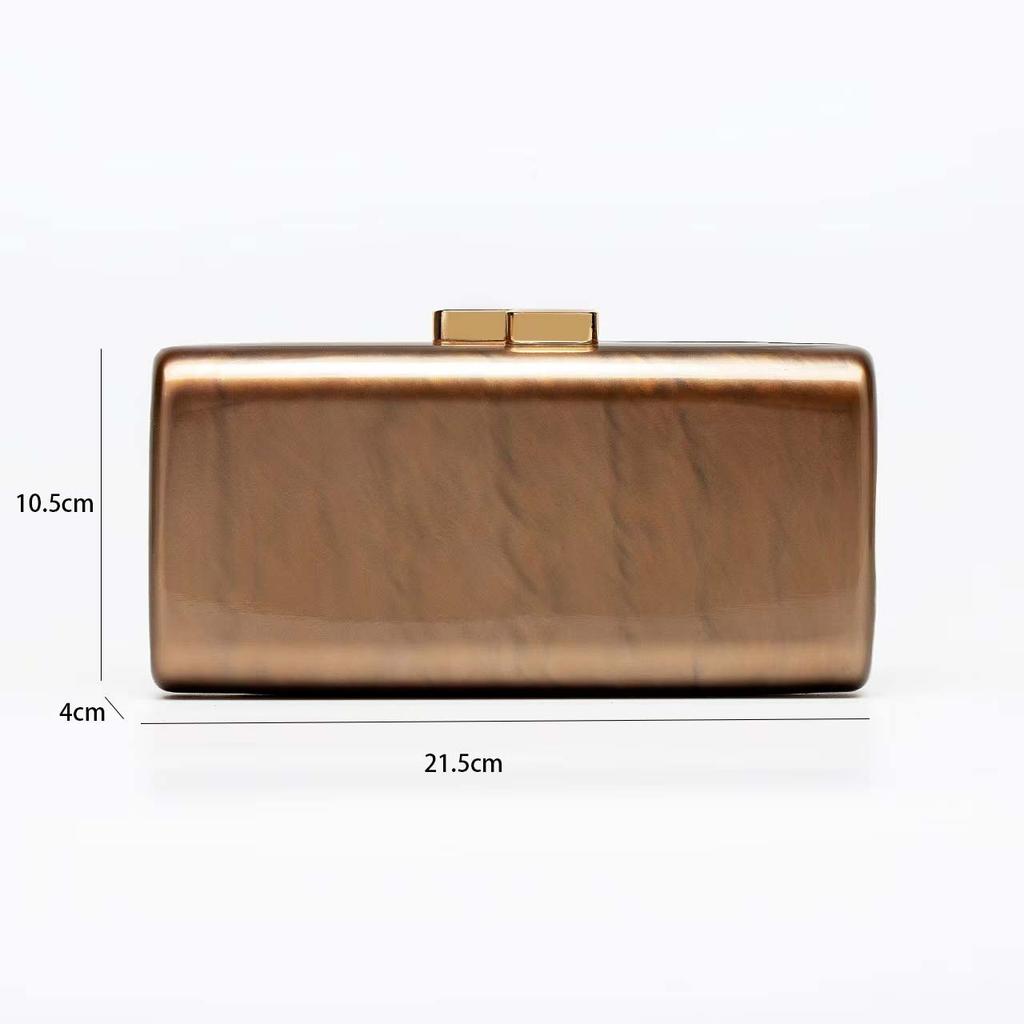 Neue Acryl-Muschelform-Schultertasche für Damen Modische Ketten-Umhänge-Abend-Clutch-Tasche