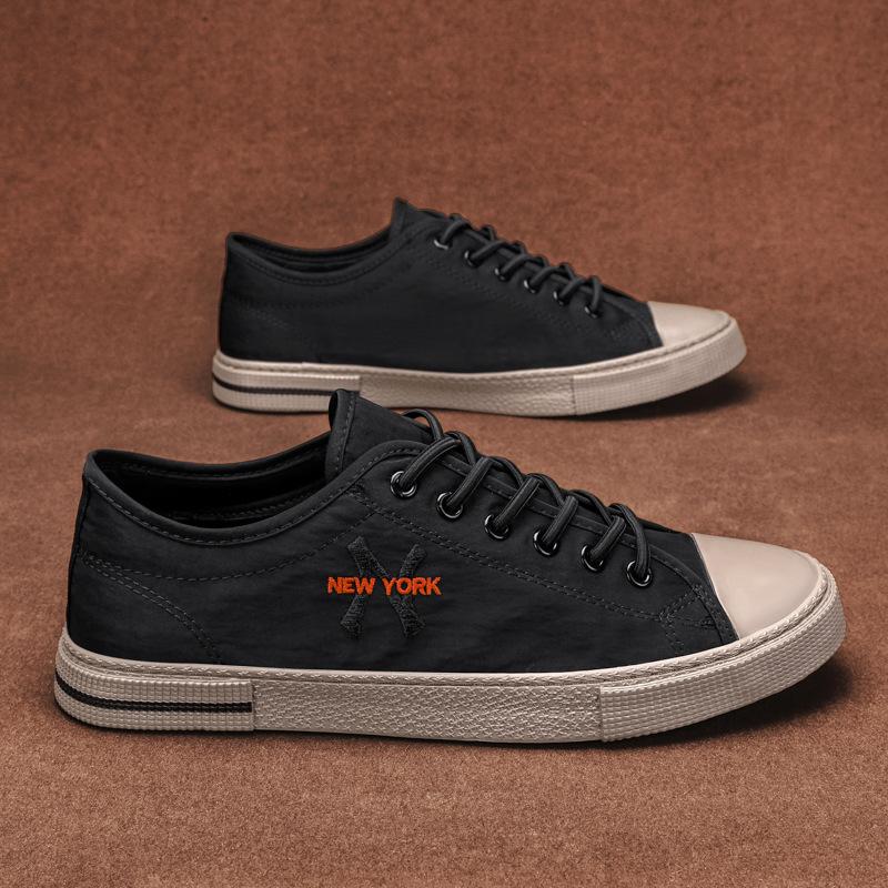 

Летние дышащие парусиновые туфли, мужская обувь, старая Пекинская тканевая обувь, спортивная и прогулочная обувь, универсальная, со шнуровкой, с низким верхом, на мягкой подошве, модная обувь 44