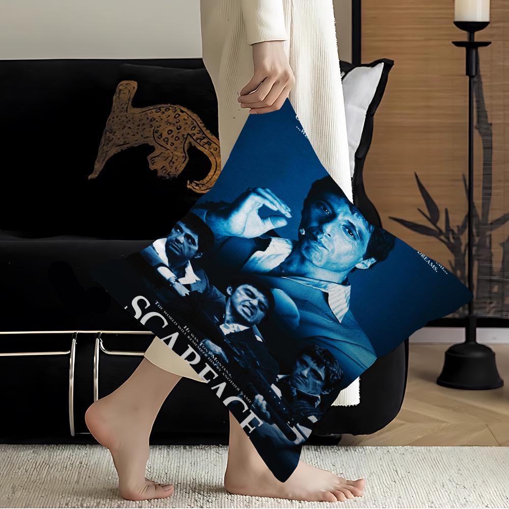 S-Scarface Movie Pillowcase Toon Gift Cushion Cover Bedroom Home Sofa Chair Seat Decor Pillow Case