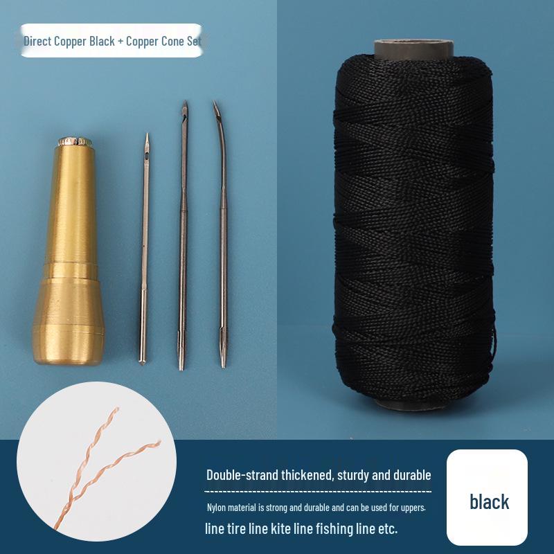 Shoe & Tire Repair Nylon Thread Set: Ideal for Shoes, Kites, Fishing, Hand Sewing, and Binding with Needle.