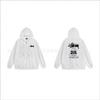 Hooded Zip-Up Sweatshirt Men Women Letter Print Loose Fit Casual Streetwear