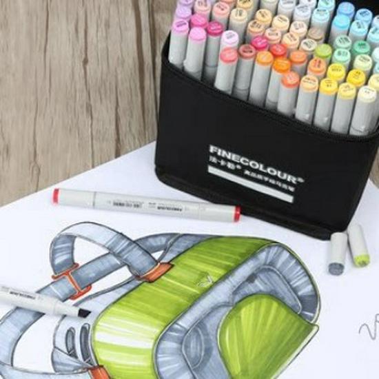 Fakale 2nd Gen Finecolour Anime Markers Set, 160 Oil-Based Professional Student Colors