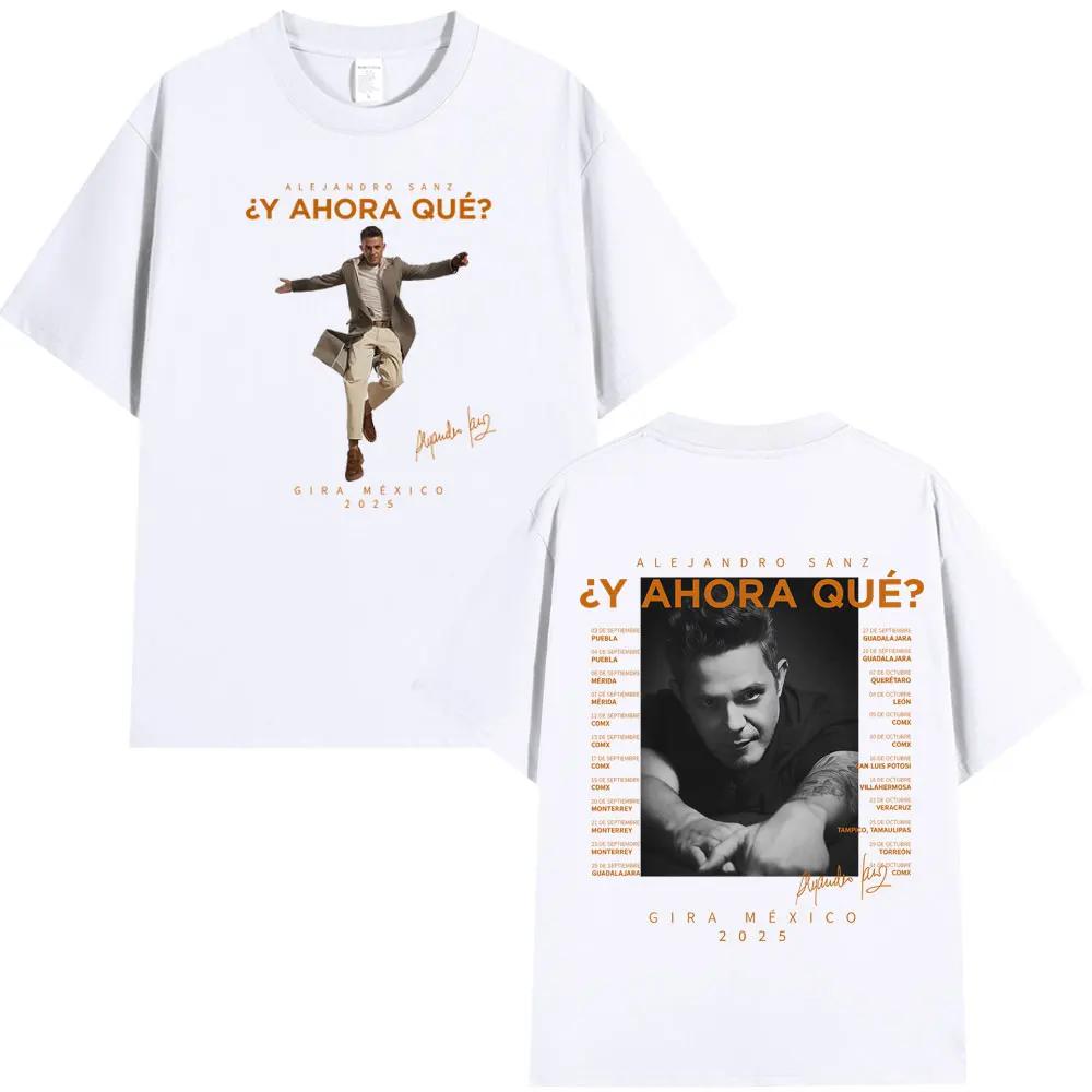 Singer Alejandro Sanz Album 2026 Graphic Tees Men Women Fashion Casual T-shirt Summer Cotton Fashion Loose T-shirts Fan Gifts