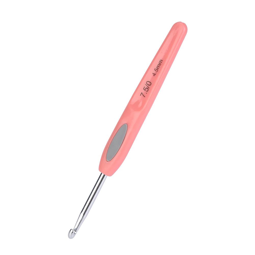 New Aluminium Crochet Hook Knitting Needles Stitches With Colourful Soft Plastic Handle