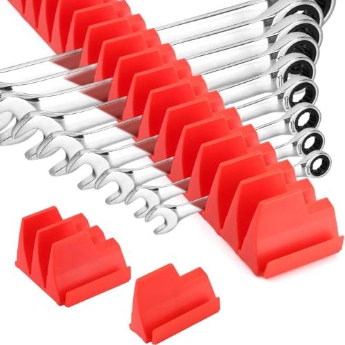 Lakymisy Wrench Holder, Wrench Storage Rack, Holds 20 Wrenches, Practical and Sturdy Wrench Organizer for Screwdrivers, Pliers, and Wrenches, Easy Ins