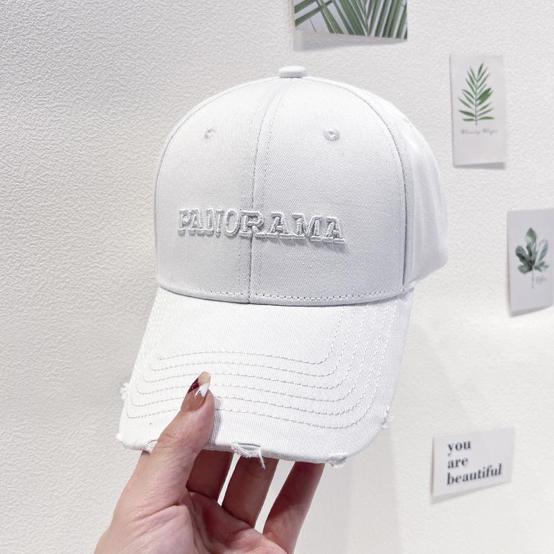 Schicke Baseballkappe mit besticktem Buchstaben für Damen – verstellbare, leichte und sonnenschützende Papa-Mütze, koreanischer Stil, Entenschnabelmütze, vielseitig einsetzbar