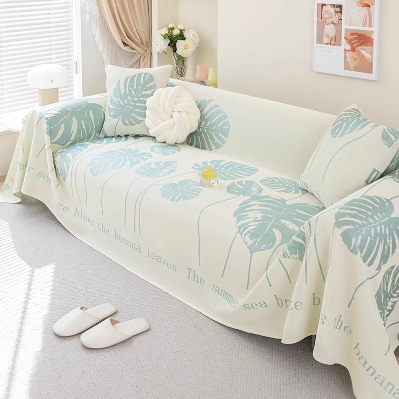 Summer Sofa Towel Full Cover Cloth Ins Style One-Piece Sofa Cushion Non-Stick Wool Summer Ice Silk Sofa Cover Towel