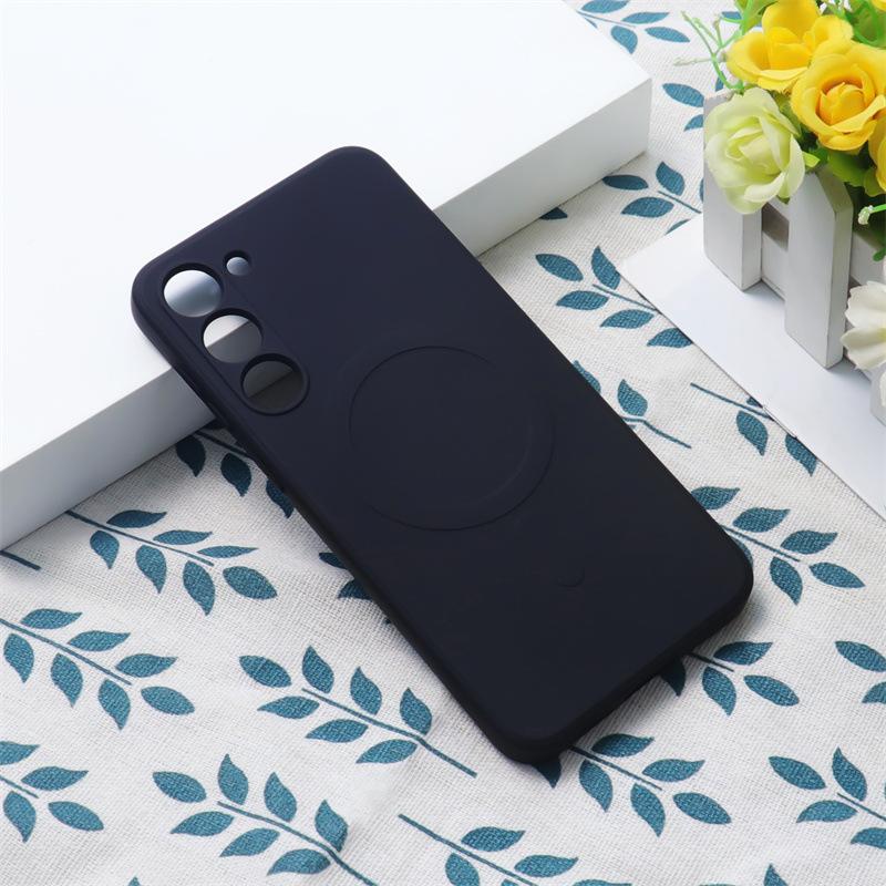 The Samsung S23Ultra Phone Case Is Suitable for The 22plus All-inclusive Shockproof S23u Simple Female Silicone Magnetic Protective Case