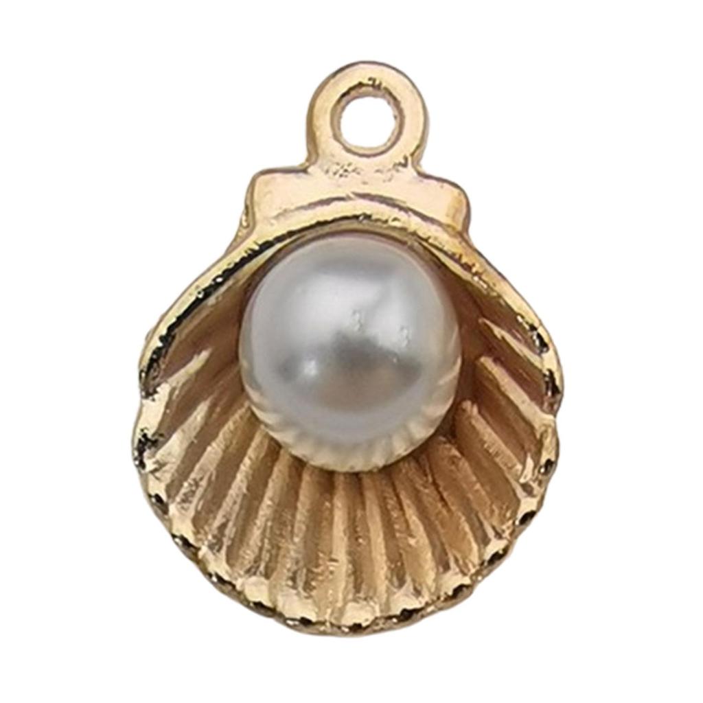 Pandantiv Aliaj Ocean Stea de Mare & Scoică Aur 16K - Accesoriu Bijuterii DIY Handmade