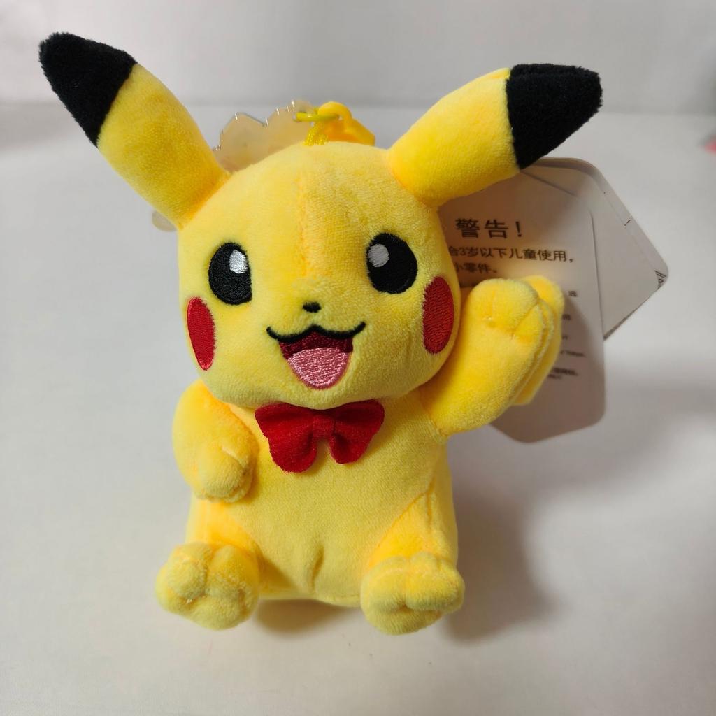 Kawaii Anime Plush Keychain Pikachu Eevee Mew Squirtle Bulbasaur Soft Stuffed Toy Bag Charm Pendant Kids Birthday Gift