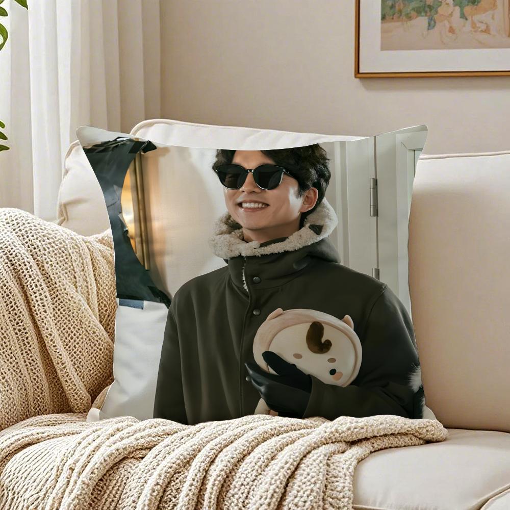 gGong Yoo Korean Star Cushion Cover Pillowcase Antidustmite living Room Sofa Decor Cushion Room