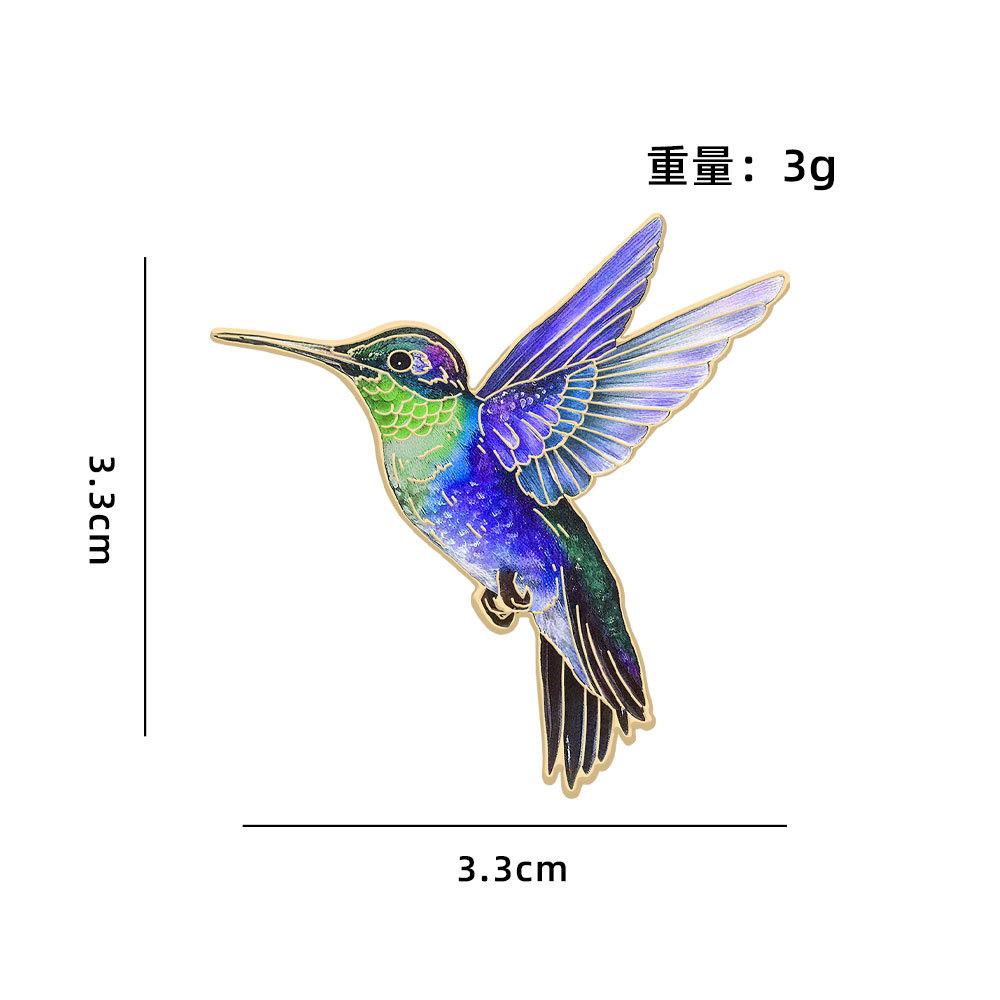 Personalized and creative colorful hummingbird badge new clothes accessories cute brooch bird clothes bag accessories