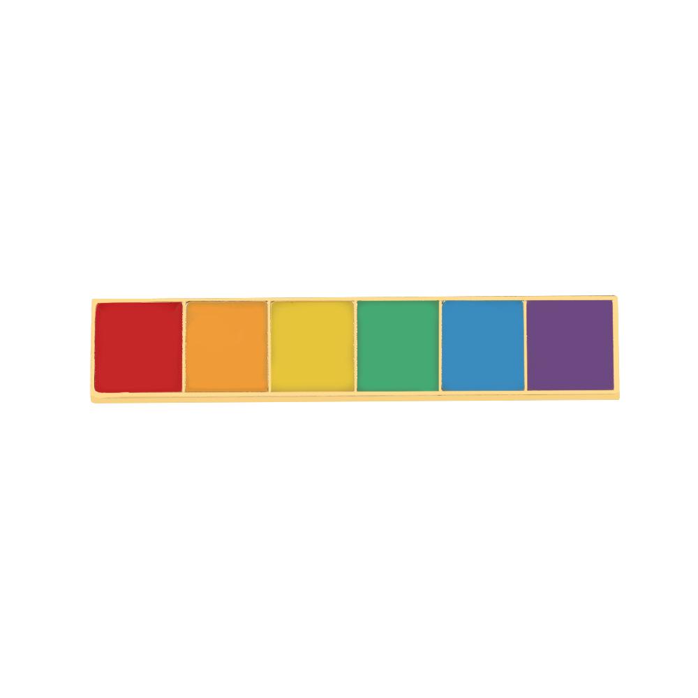 Creative Six-Color Rainbow Bridge Brooch & Enamel Pin Badge for Denim Bags