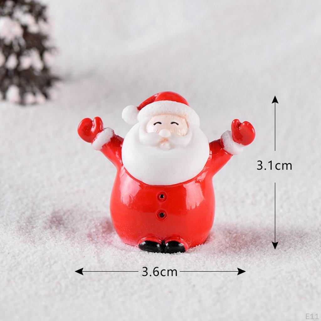 Christmas Old Man Figurine Sculpture Small Character Miniature for Home Decor Decoration