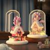 Pink Bear Balloon House Castle Building Set - Compatible with LEGO Blocks, Perfect Birthday Gift for Girls