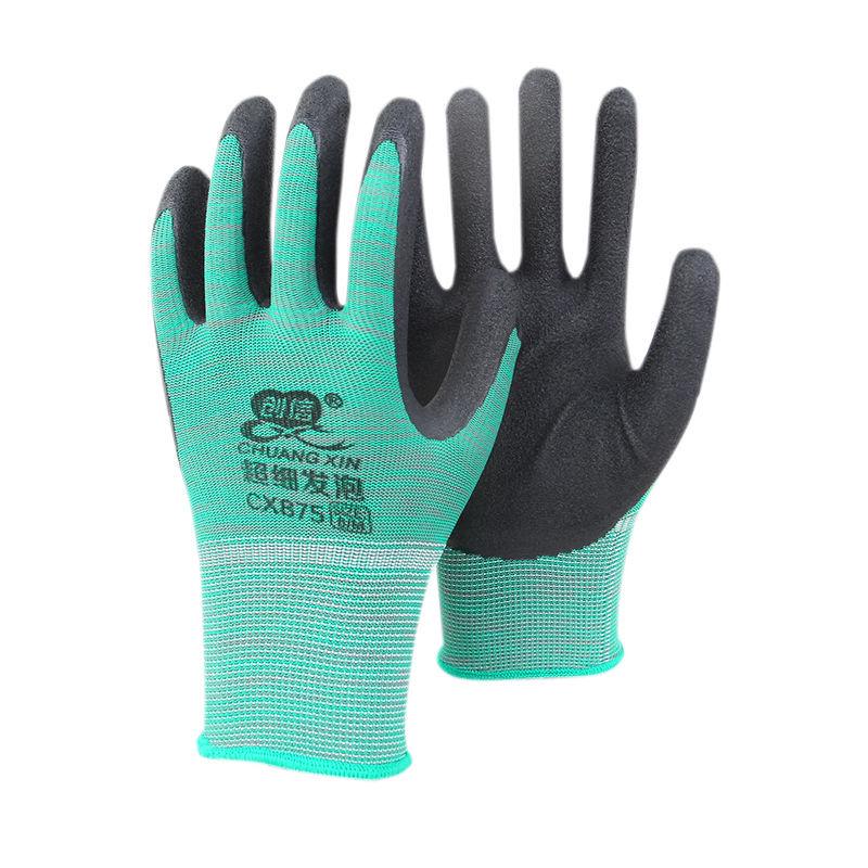 Chuangxin CX875 Wear-Resistant Anti-Slip Latex Work Gloves Chuangxin cx875 gloves