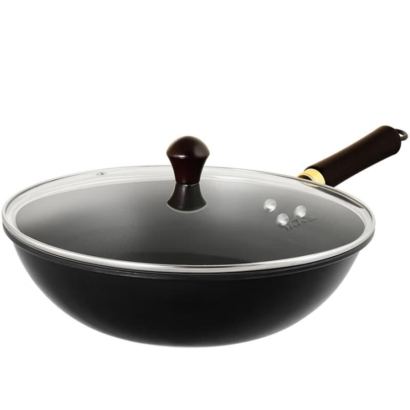 COOKER KING Blazing Flame Uncoated Wrought Iron Wok