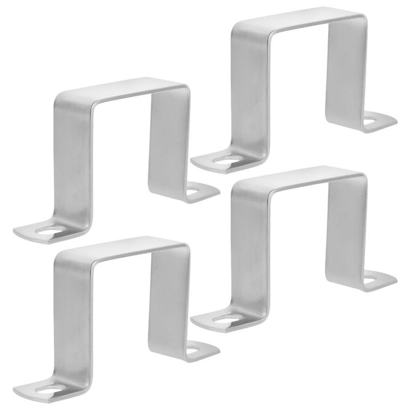 

4Pcs 304 Stainless Steel U Bracket Square Tube Clamp 2x2 Inch Wind Resistant Heavy Load Support for Railings Drainage Wires