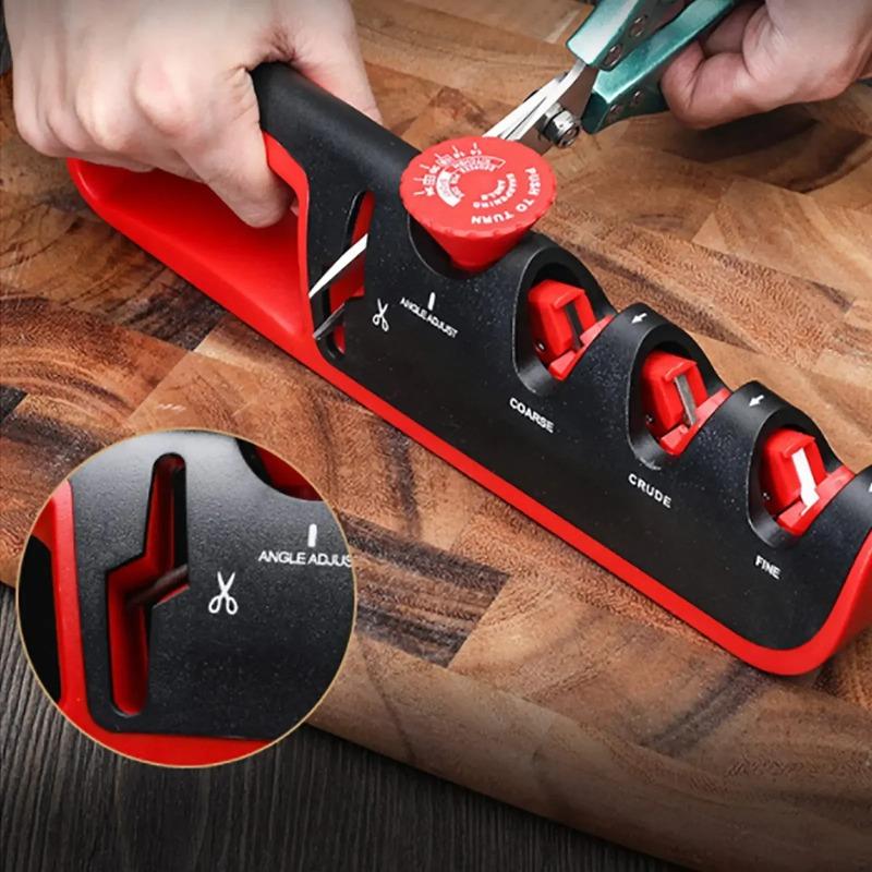 Kitchen Sharpener Tool Angle Adjustable 4 Stage Knife Sharpener Professional Knife Scissors Sharpening Grinder Knives Whetstone