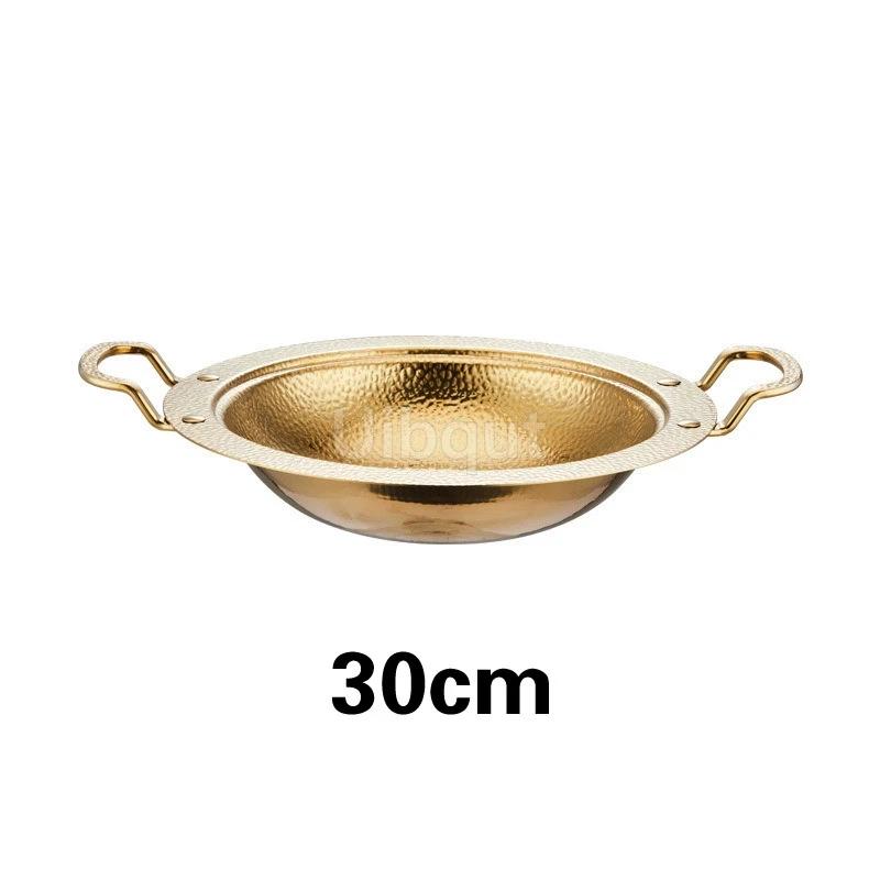 Golden Alcohol Single Person Small Hot Pot Lobster Basin Commercial Alcohol Stove Pot Hotpot Thickened Stainless Steel Dry Pots