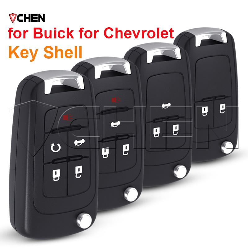Car Key Case Cover For Buick For Chevrolet Cruze Epica Lova Impala Aveo Malibu Sail Orlando Trax Spark Remote Fob Shell Logo