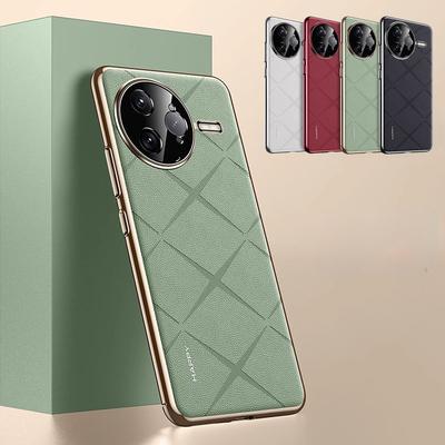 Shockproof Leather Phone Case For POCO F7 Pro F7 Ultra Plating Camera Lens Ptotection Hard Bumper Shell For POCO F7Ultra F7Pro