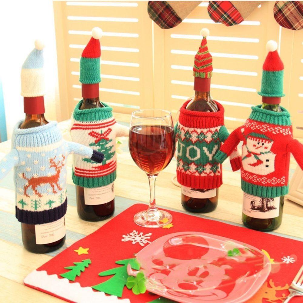 Decor New Year Decor Wine Bottle Cover Party Supplies Christmas Decorations Champagne Bottle  Cover