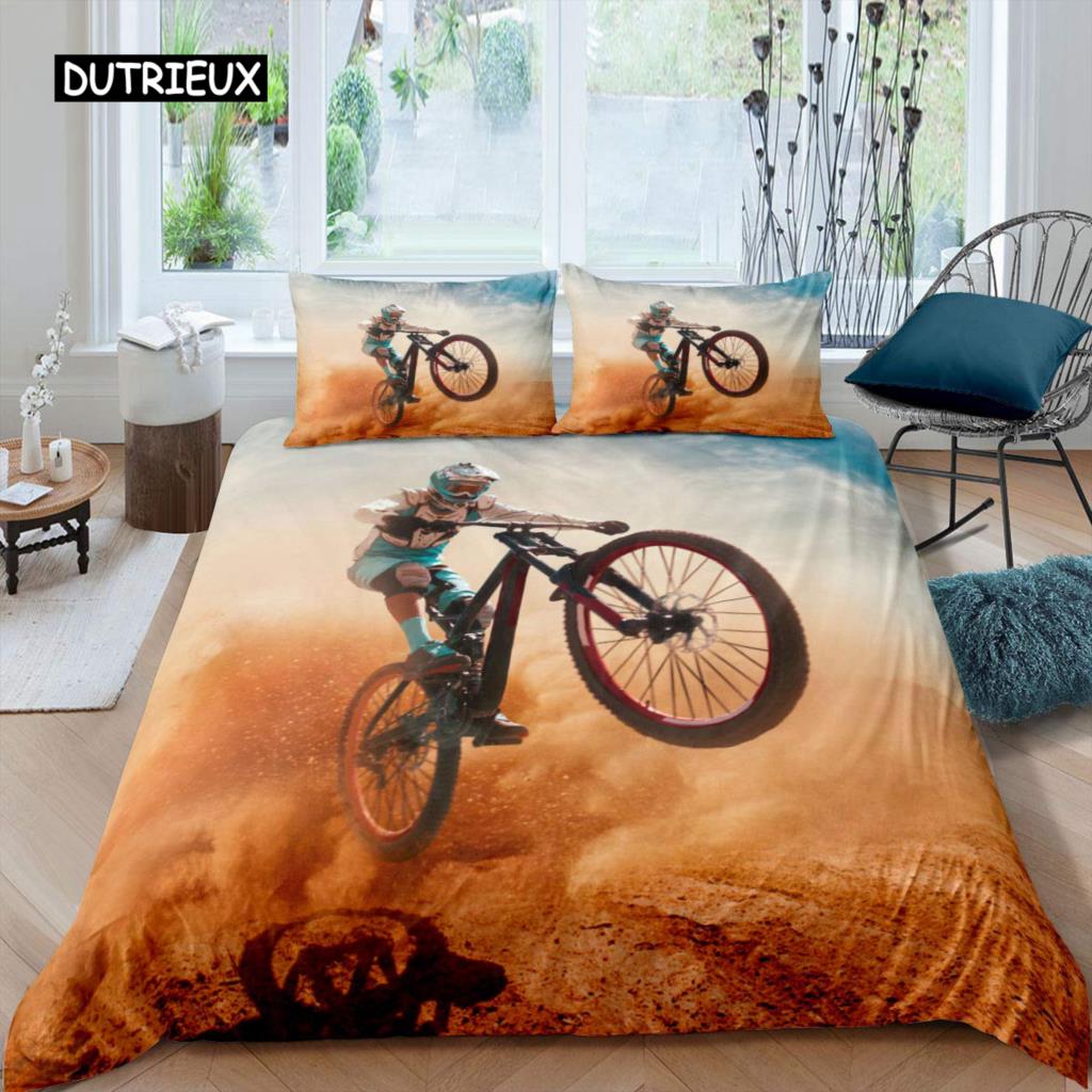 

Комплект постельного белья для велосипеда из микрофибры, одеяло для горного велосипеда, чехол для спортивной игры, узор тай-дай, двуспальный размер, 2/3 шт., комплект постельного белья для двоих EU single(135x200cm)