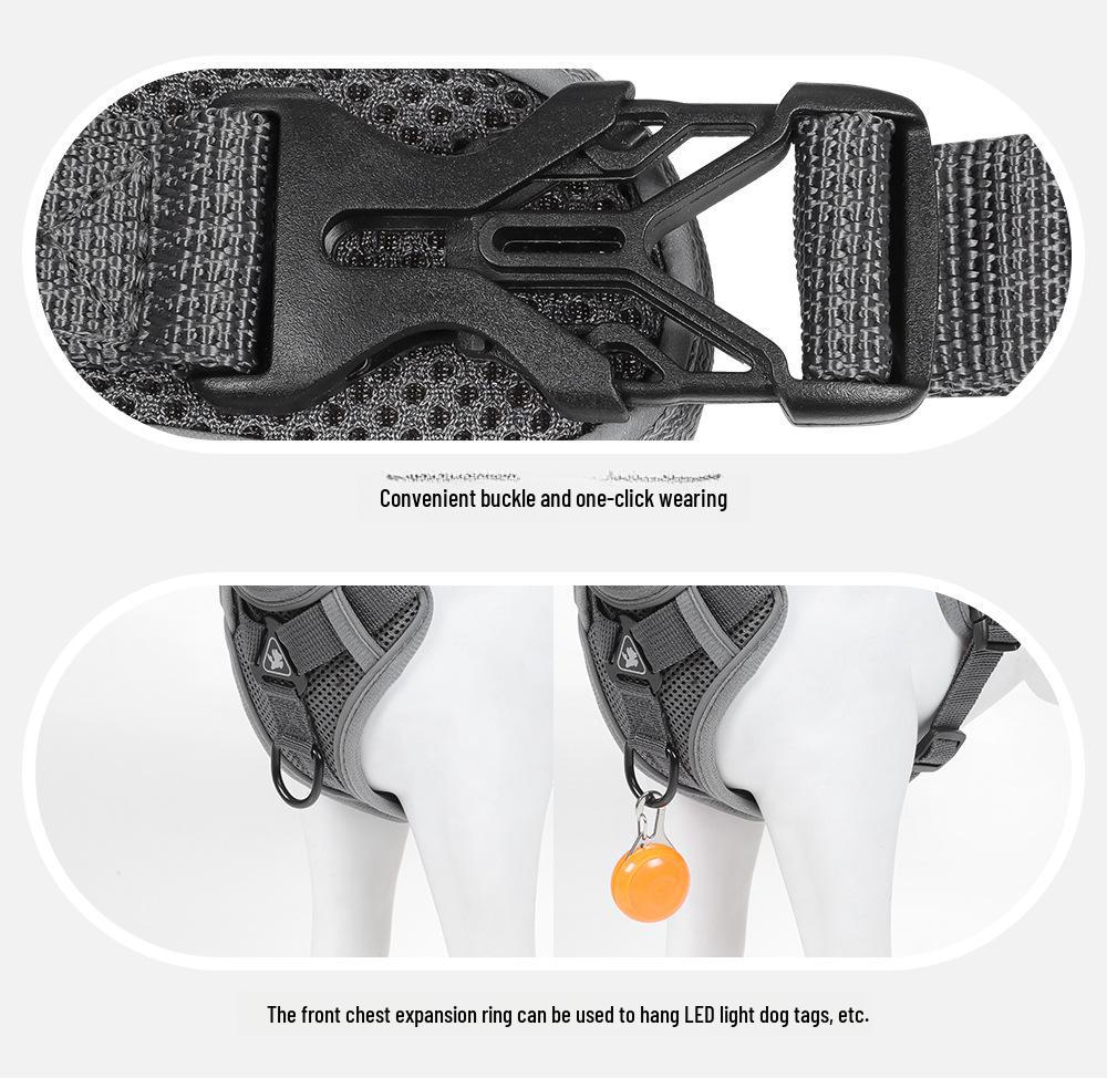 Reflektierendes Atmungsaktives Ausbruchsicheres Geschirr im Westenstil für Kleine Hunde und Katzen