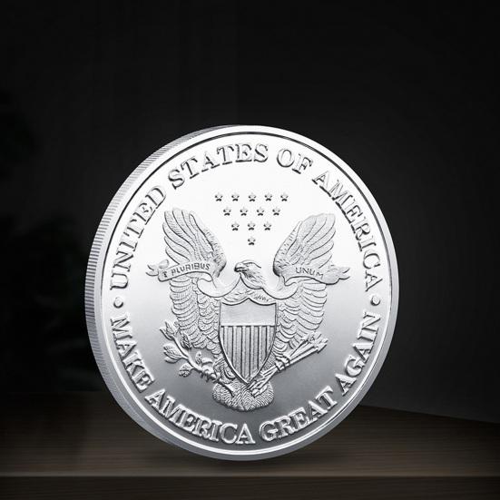 1/2Pcs Commemorative Coin Unique Exquisite Workmanship Trump Commemorative Coin for Home Decorations