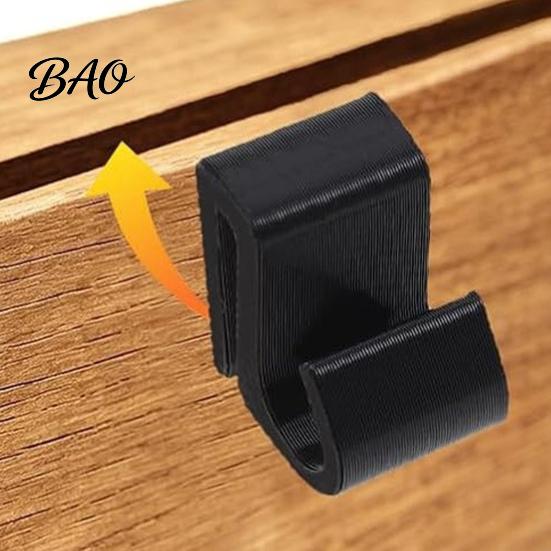 Garden Light Cord Organizers Outdoor String Clips, Black Plastic Organize Hooks, Holiday Lighting Accessories Weather Resistant Snap-on Fasteners for