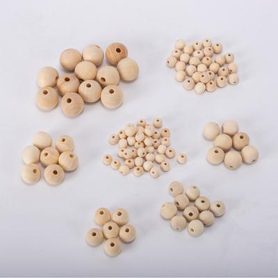 Jewelry Making Bracelet DIY Accessories Round Wooden Beads 8-20mm Natural Wood Color Home Decoration Handmade