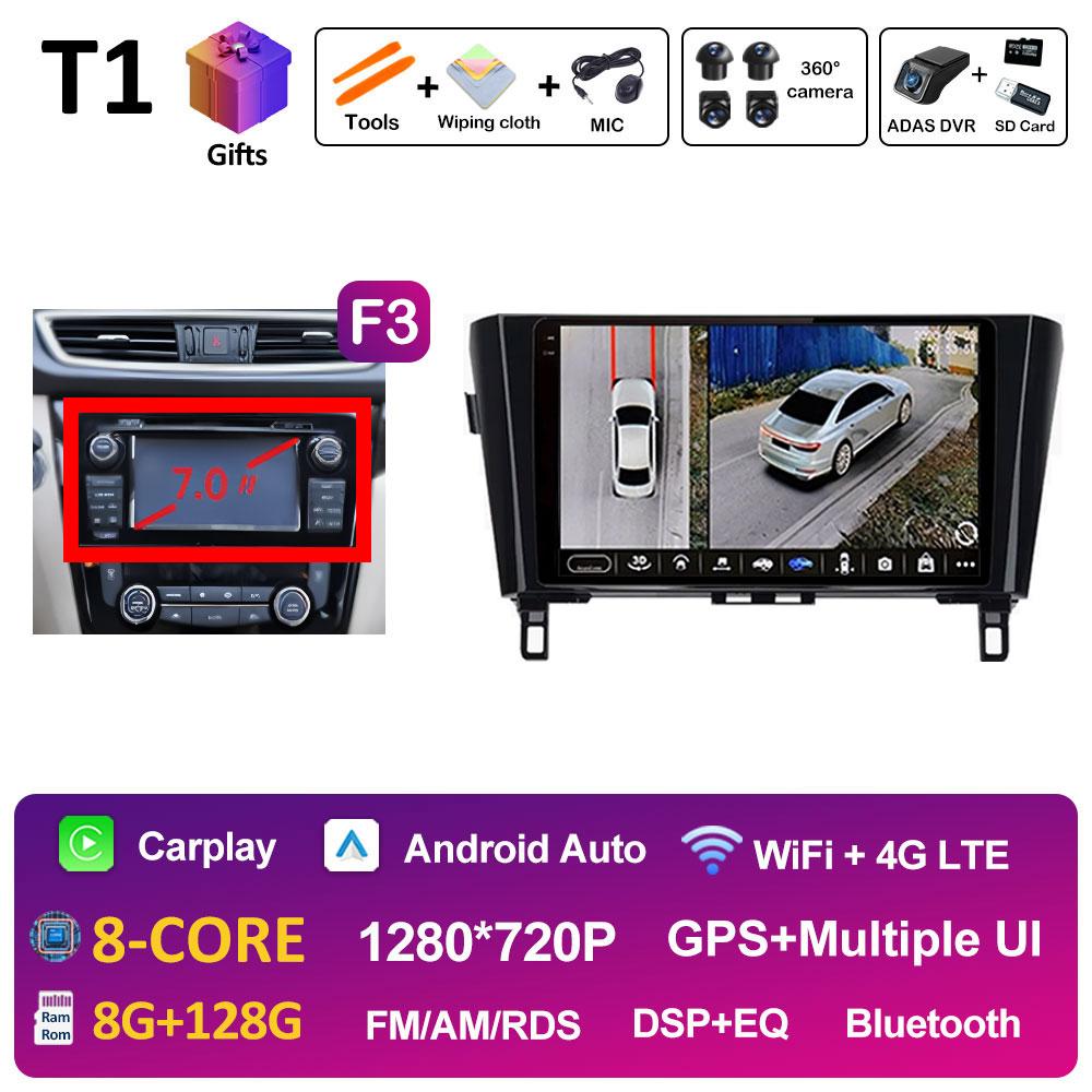 10.1 Inch Android 14 Car Video For Nissan Qashqai J11 X-Trail 3 T32 2013 2014 2015 2016 2017 Radio Player DSP Stereo Auto Tools
