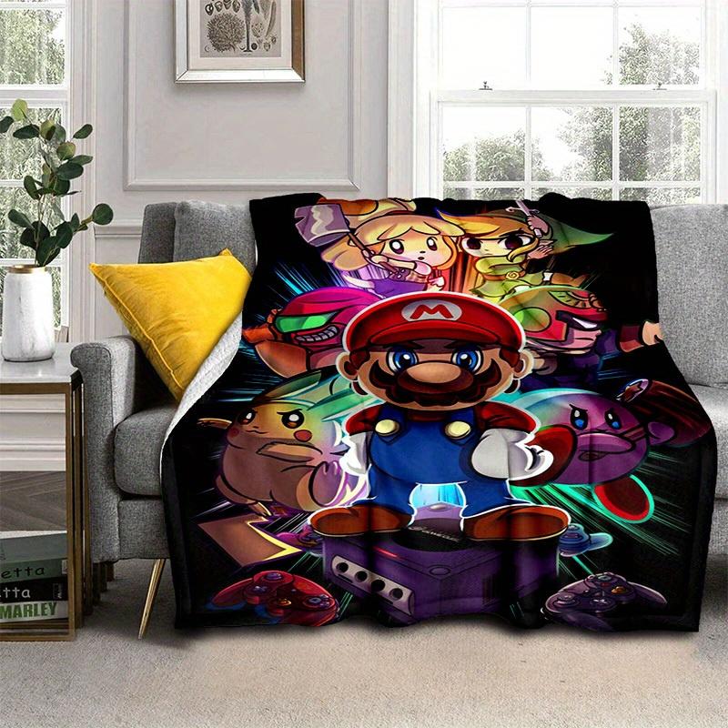 1pcSuper Mario Bros. Gamer's Dream: Soft Comfort Blanket - Perfect for All Seasons, Ideal Gift for Gamers Everywhere!B06051m