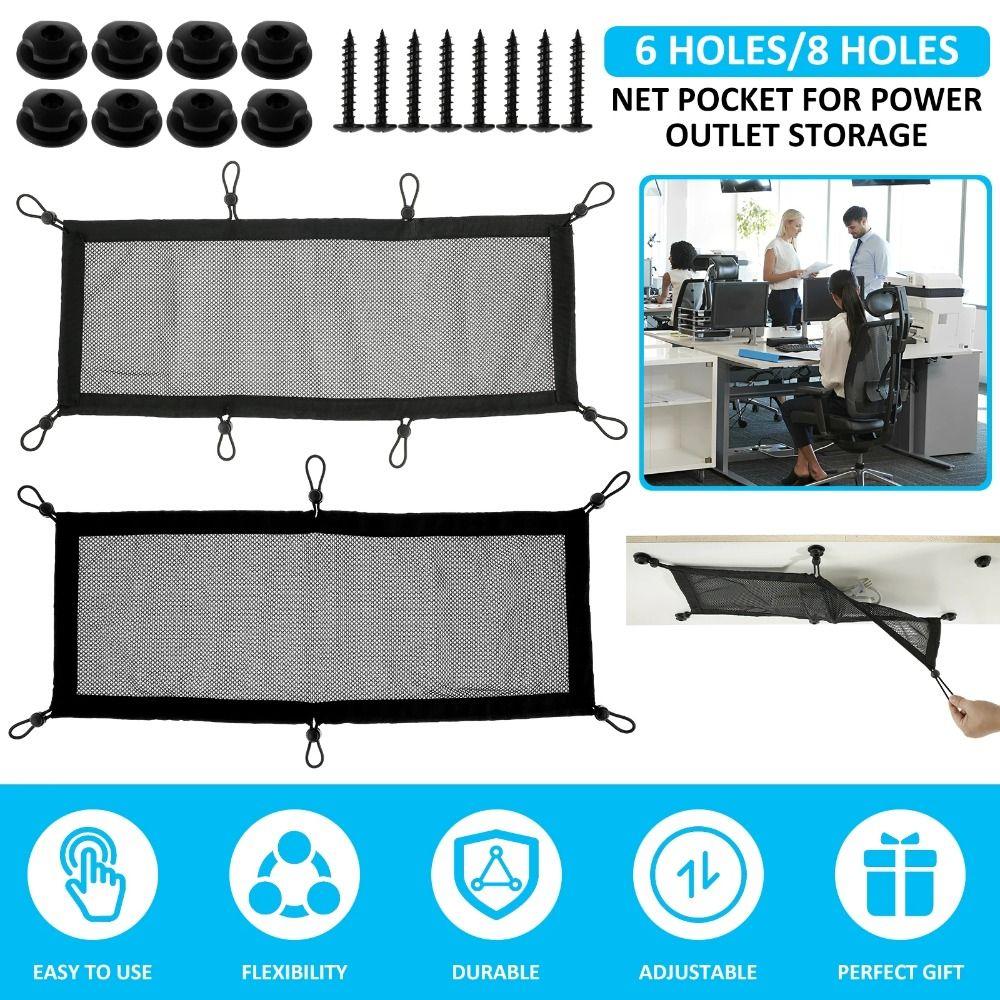 Flexible Wire Management Net Adjustable Cord Organizer Cable Organizer Holder