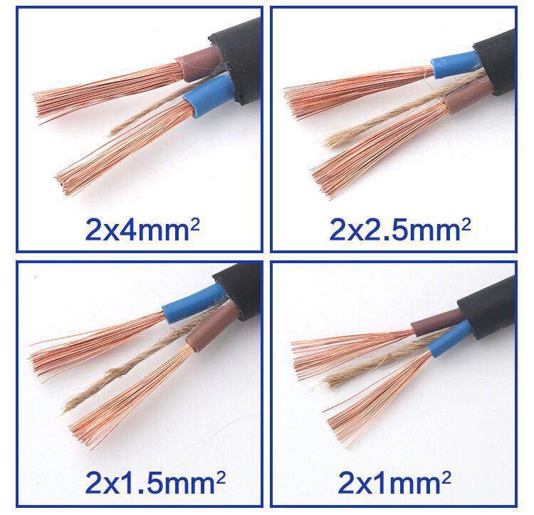 2.5mm Pure Copper Two-Core Flexible Household Extension Cable