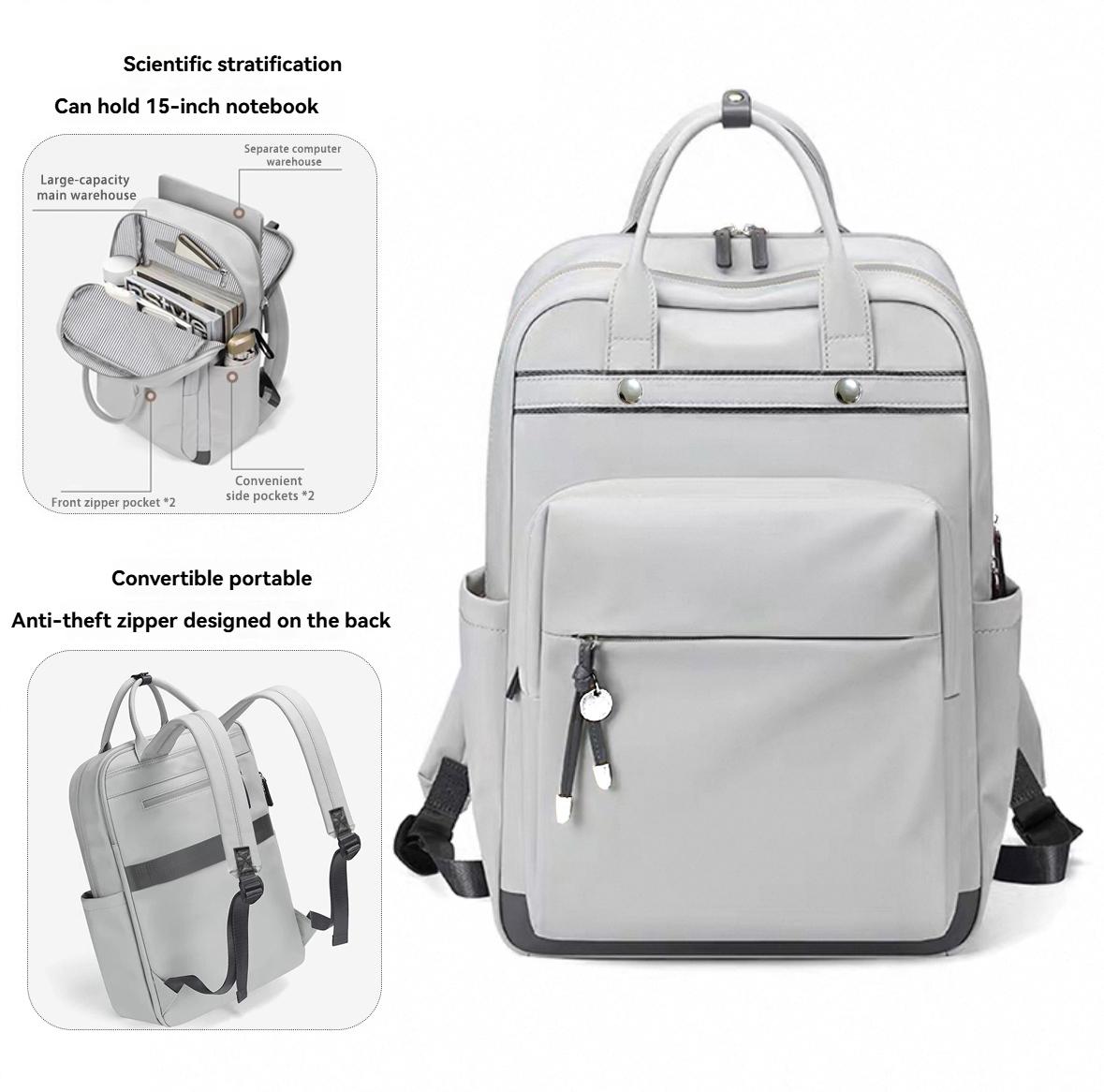 

New Unisex Versatile Laptop Backpack Top Handle Travel Casual Backpack Business Computer Bag серый