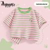 Disney Girls' Summer Quick-Dry Striped T-Shirt