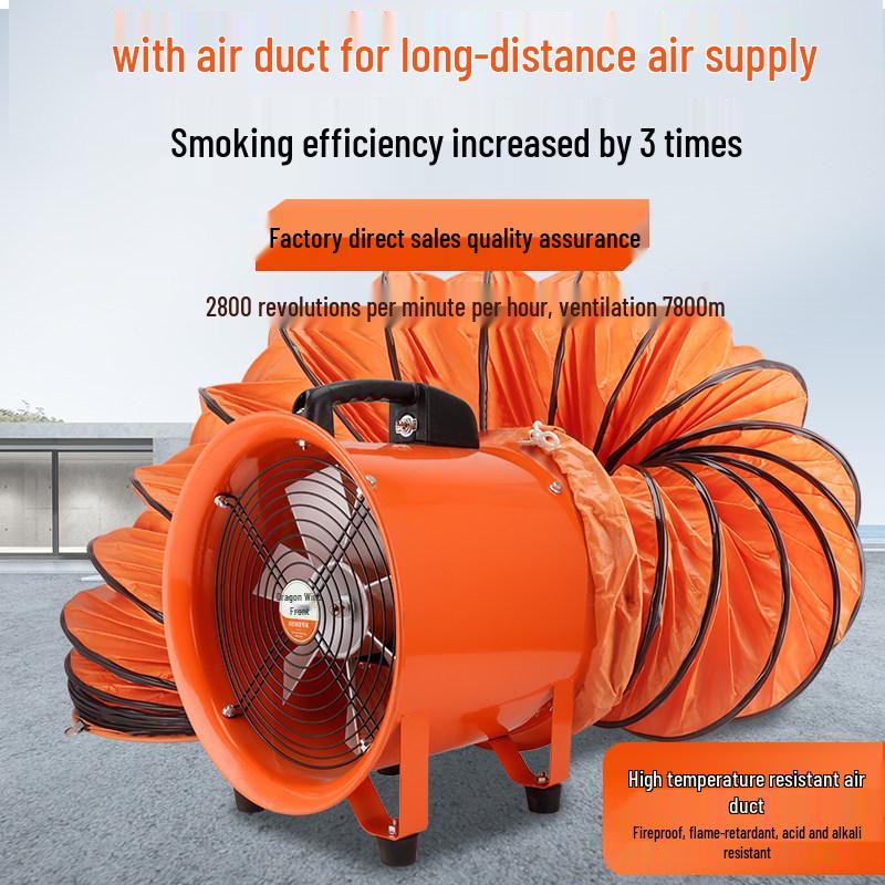 220V Portable Industrial Axial Ventilator: Confined Space Exhaust and Household Blower