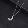 European & American Inlaid Rhinestone English Letter Choker Necklace for Women - Stainless Steel Pendant Jewelry Accessory