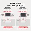 Precision Miter Gauge Kit, 27 Position Angle Stops, with Fence & Limit Stopper – For Compatible 3/4"x3/8 Table Saws DIY Desktop